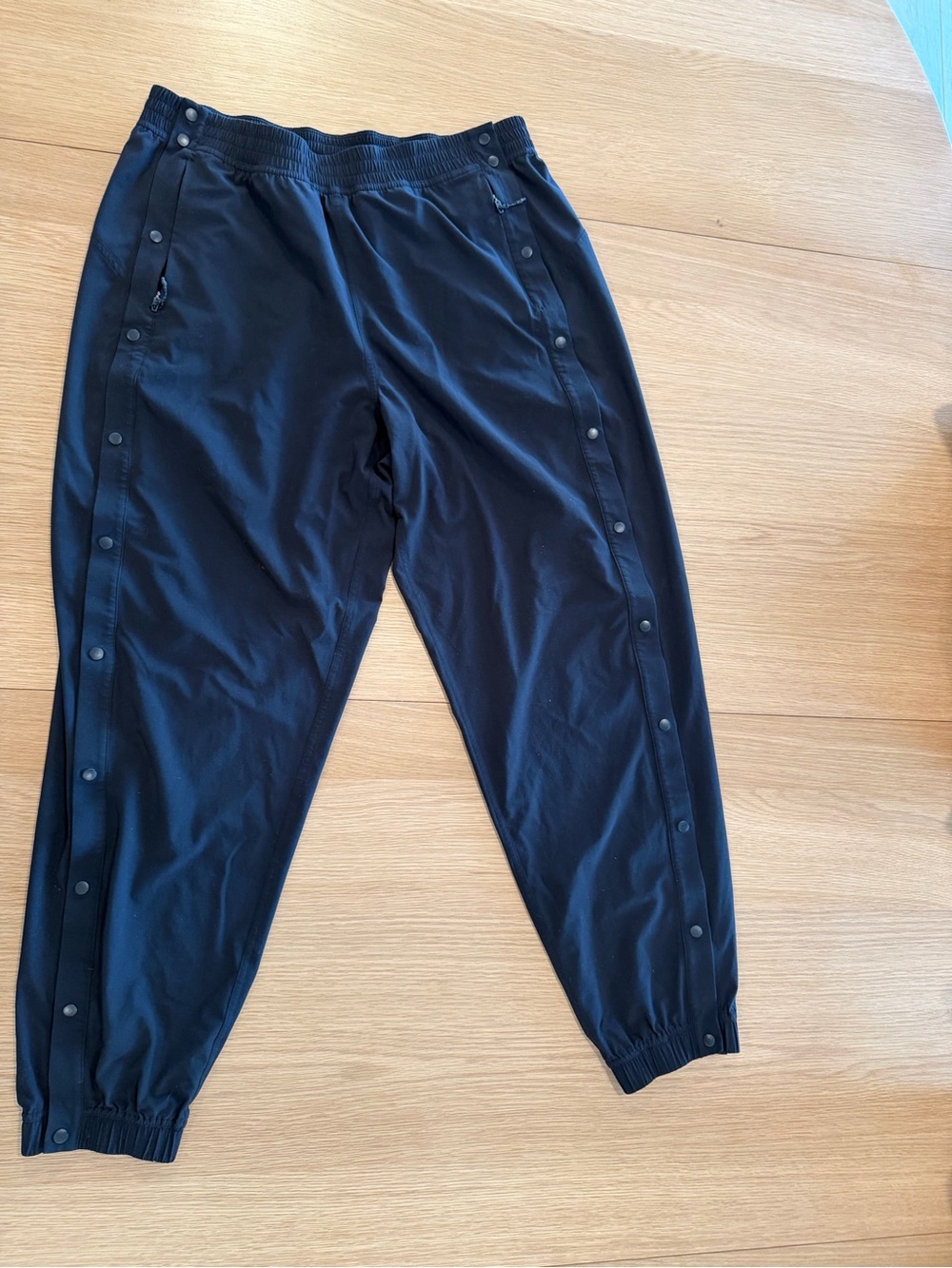 lululemon athletica Black Snap-Detail Track Joggers